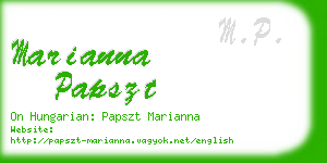 marianna papszt business card